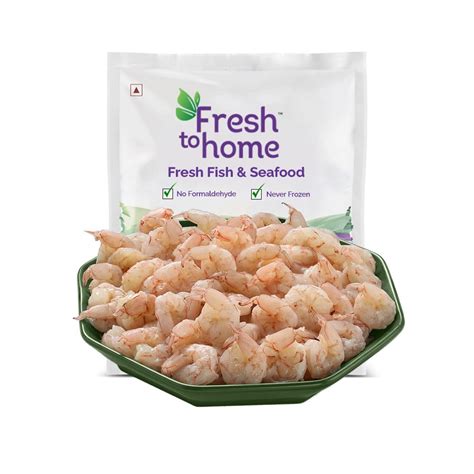 FreshToHome Wild Caught Prawn/Kazhanthan (60+ Count/kg) | PUD (Peeled ...