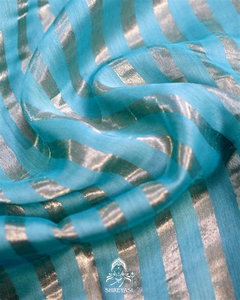 Chanderi Tissue Silk Saree with Pita Embroidered Borders and Gota Patt ...