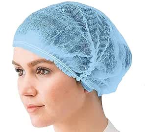 Disposable Stretchable/Non-Woven Bouffant Caps, Cover Hair for Cooking ...