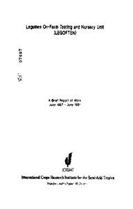 Legumes On-Farm Testing and Nursery Unit (LEGOFTEN): a brief report of ...