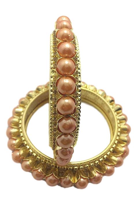Buy Viba Golden Pink Bangles at Amazon.in