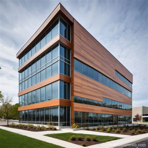 Modern Medical Office Building South Elevation | Stable Diffusion Online
