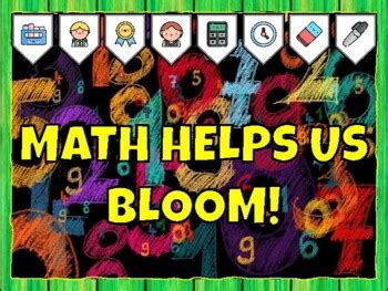 MATH HELPS US BLOOM! Math Bulletin Board Kit school resource by Nitin ...