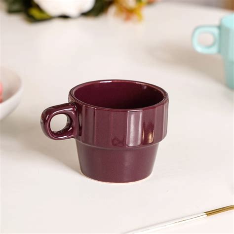 Stackable Mini Kaori Tea Cup Set Of 6 90ml Online - Premium Tea Cup ...
