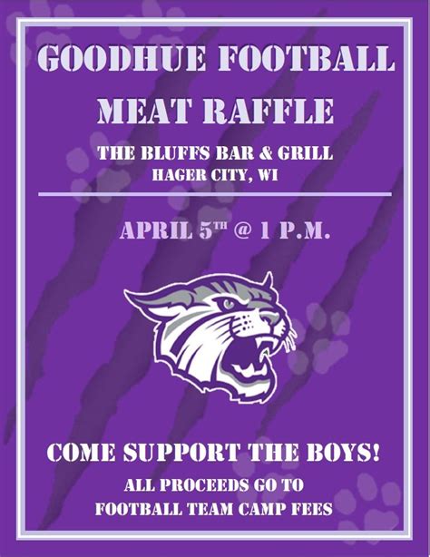 Goodhue Football Meat Raffle, The Bluffs Bar and Grill, Hager City, 5 ...