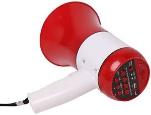 ASTOUND 30W Portable Loudspeaker Megaphone - Red Outdoor PA System ...