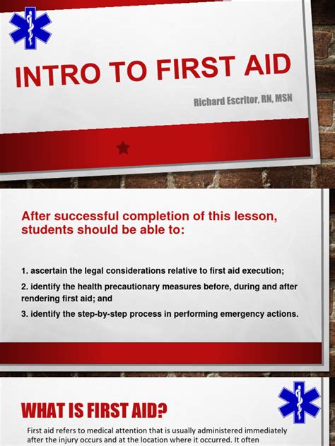 First Aid Introduction 的图像结果