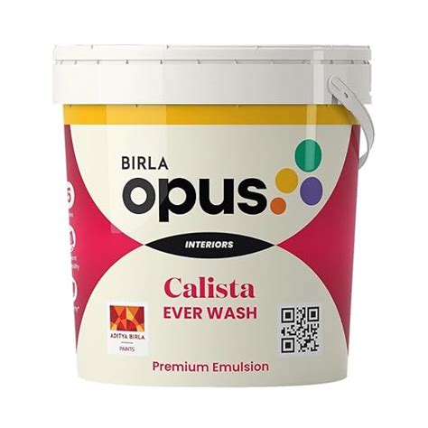 Birla Opus Calista Ever Wash Interior Emulsion Paint Â– Antifungal ...
