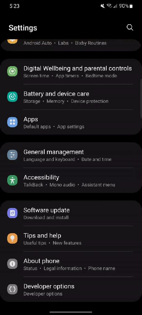 La beta 3 della One UI 4.0 integra il codice Android 12 del canale AOSP