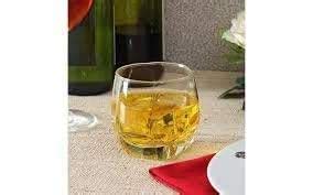Home-Cart Thumb Impression Clear Whiskey Glass Transparent Set of 6 ...