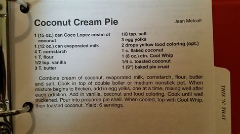 Coco Lopez Coconut Cream Pie Recipe at David Dodd blog
