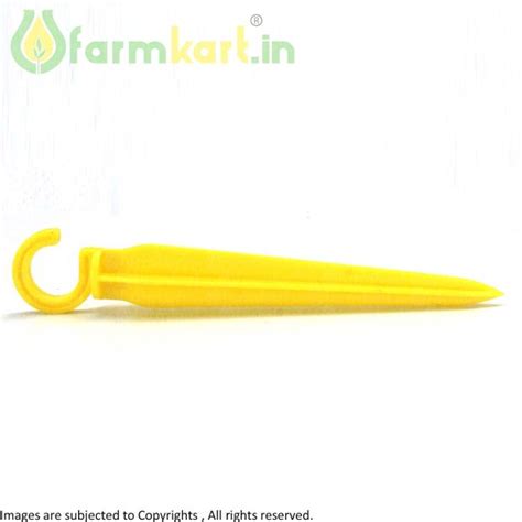 16 mm virgin quality lateral drip tube pipe holder stick / stake Yellow ...