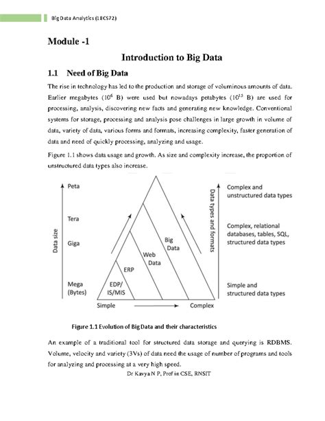 Module 1-1 - bda notes - Module - 1 Introduction to Big Data 1 Need of ...