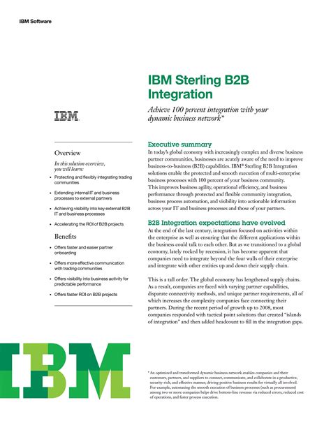 IBM Sterling B2B Integration | PDF