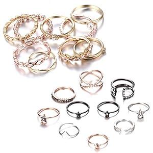 Buy RINHOO FRIENDSHIP 10PCS Bohemian Retro Vintage Crystal Joint ...