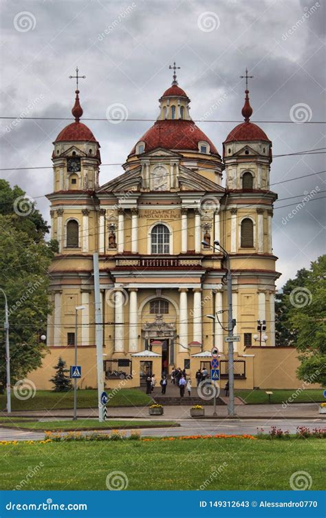 Facade of the Church of St. Peter and St Editorial Stock Photo - Image of basilica, cloudy ... - religion in lithuania