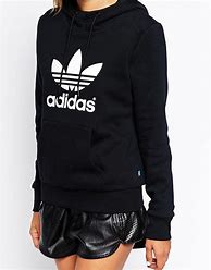 Image result for Black and White Cropped Adidas Hoodie