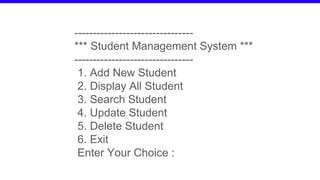 Image result for Student Management System C Program PDF
