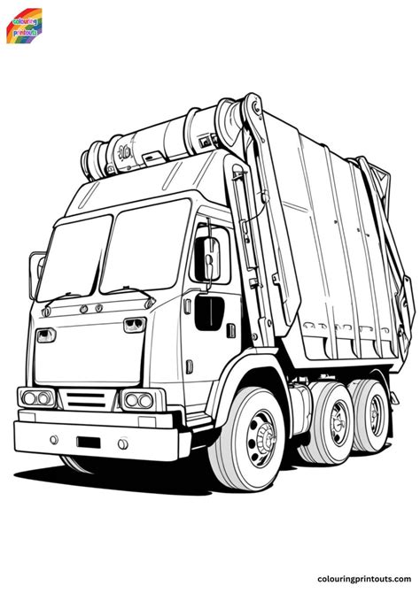 10+ Garbage Truck Coloring Pages Printable