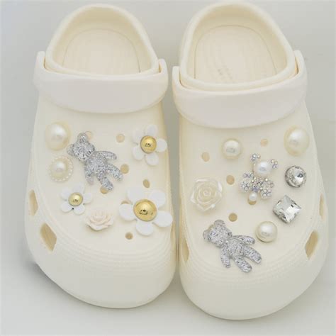 Cute Bear Designer Croc Charm Set for Girls Kawaii Croc Pin Luxury Shoe ...