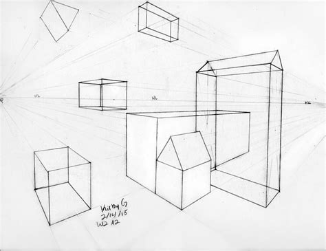 Image result for Two-Point Perspective Drawing Advanced Shapes