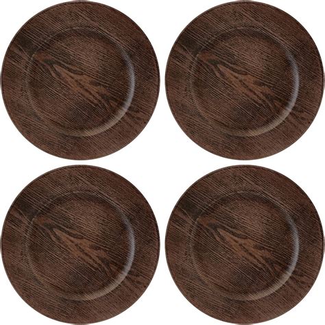 Buy Hobby Lobby Wood Grain Plate Charger Set of 4 Online at Lowest ...
