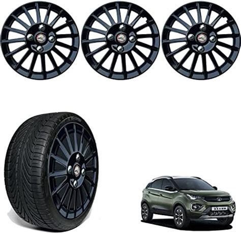 PRIGAN 16 Inch Black Universal Wheel Cover/Cap for All 16 Inch Cars ...