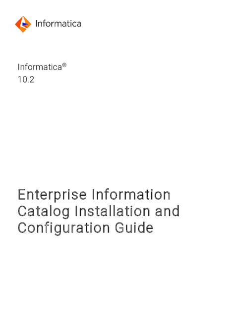 Fillable Online Informatica - 10.2 - Enterprise Information Catalog ...