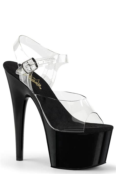 Pleaser USA Adore-708 7inch Stilettos - Black — Pole Junkie (EU)