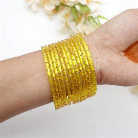Raindrop Crystal Cut Glass Bangles - Peela – Happy Pique