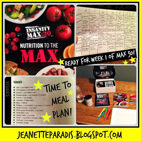 Kitchen Window: Insanity Max 30 Meal Plan and Grocery List: Week ONE!