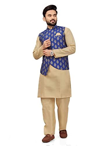 Buy N.B.F Fashion mens ethnic wear kurta pajama waistcoat set at Amazon.in