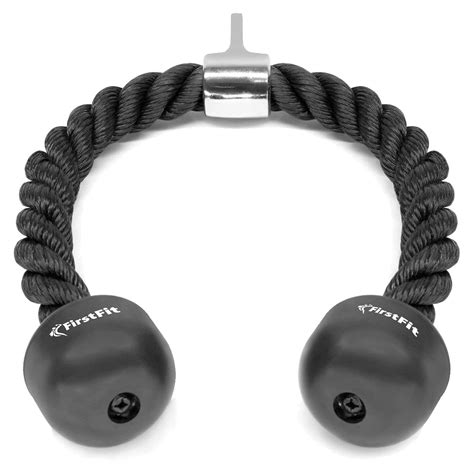FirstFit Tricep Rope Pull Down Fitness Cable Attachment with Stainless ...