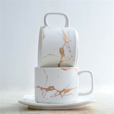 Marble Tea Cup and Saucer Online - Premium Tea Cup | Nestasia