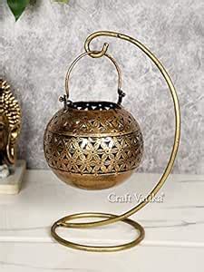 Buy CraftVatika Metal Tealight Candle Holder Hanging Degchi/Dhuni Tea ...