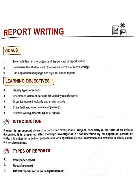 REPORT WRITING: GOALS, FORMATS & SAMPLE REPORTS - Studocu