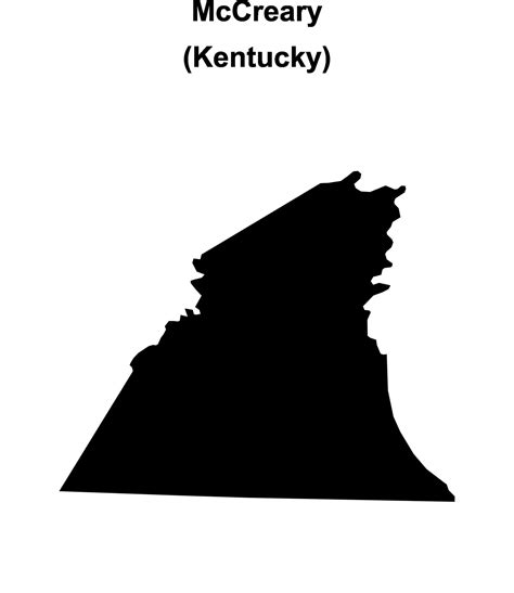McCreary County, Kentucky blank outline map 46721166 Vector Art at Vecteezy