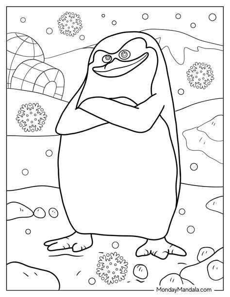 Madagascar Penguins Coloring Pages
