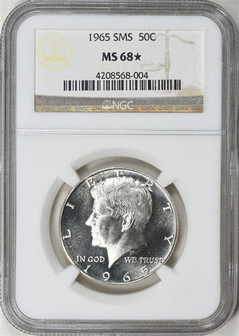 1965 Kennedy Half Dollar SMS NGC MS-68 ★ (Item 505965 ...
