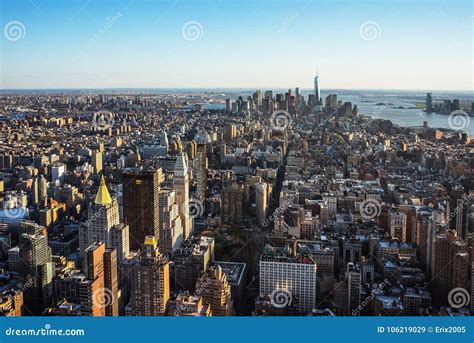Aerial View of Flatiron District of New York NYC Stock Image - Image of ...