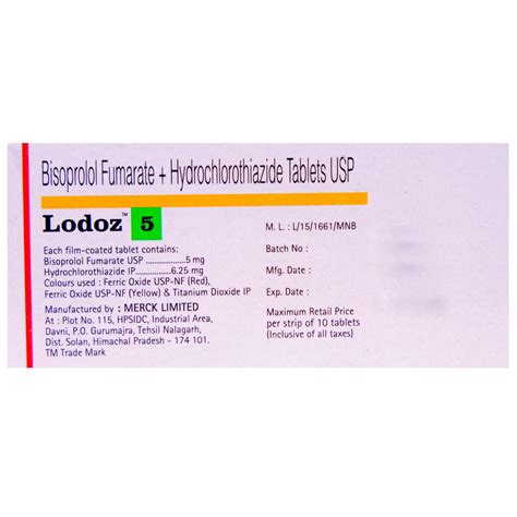 Lodoz 5 Tablet | Uses, Side Effects, Price | Apollo Pharmacy