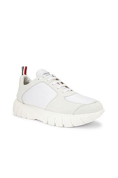 Thom Browne Raised Running Sneaker in White | FWRD
