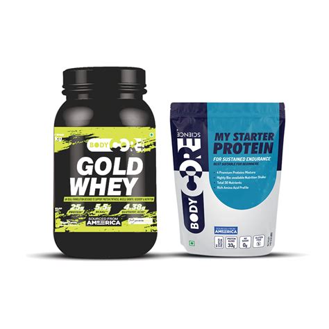 Buy Body Core Science Gold Whey Green-1Kg(Chocolate) With My Starter ...