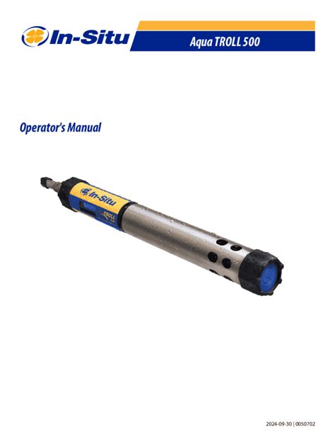 Fillable Online Operator\'s Manual Aqua TROLL 500 Fax Email Print ...