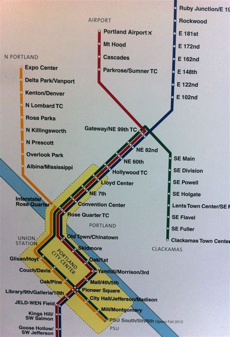 Transit Maps: UPDATE: Portland MAX In-Car Map