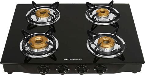 FABER Faber Jumbo 4 Burner, Auto Ignition (Jumbo 4BB BK AI) Steel ...
