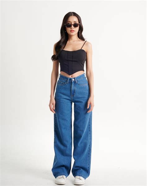 Wide Leg High Rise Jeans – Offduty India