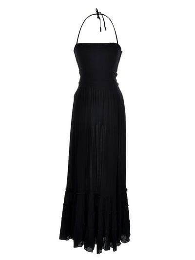 Buy Anna-Kaci Long Maxi Black Halter Top Dress at Ubuy India