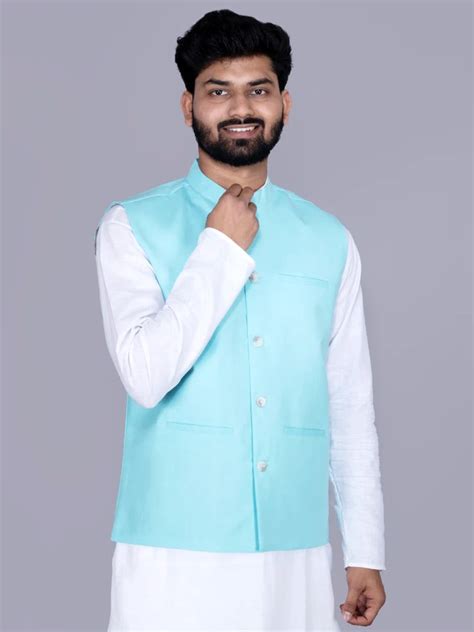 Buy Solid Poly Cotton Modi Jacket- Weavers India – WeaversIndia