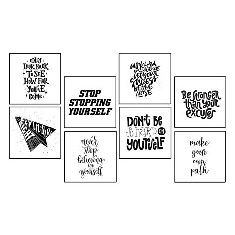 PAPER PLANE DESIGN Framed Quotes Poster Set of 8 for Office Walls ...